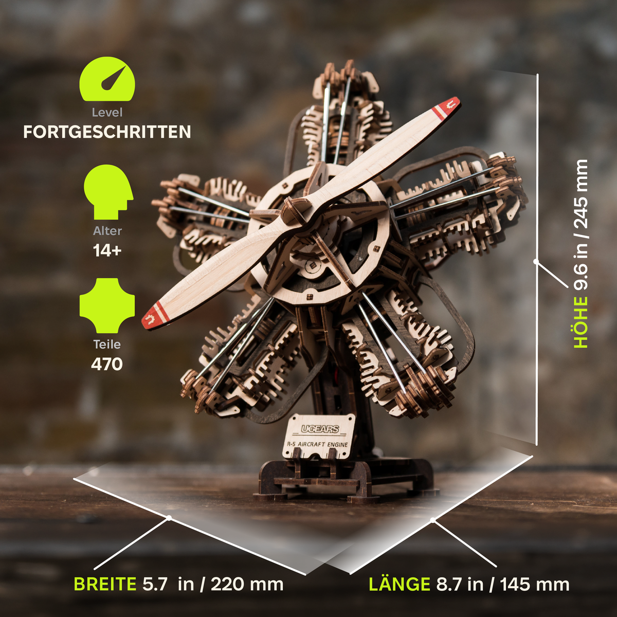 R5-Flugzeugmotor/Sternmotor