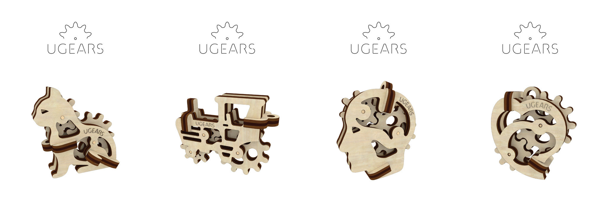 4er Set Minimodelle - U-Fidgets/Tribiki